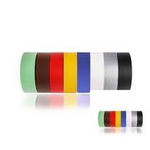 칼라 면 테이프 무광 50mm x 50M 은색 강력테이프 자국안남는테이프 만능테이프 두꺼운테이프 자국안남는테이프 색, 적색