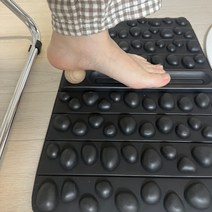 힐스텝 우드볼 발 지압판 지압매트, 블랙, 1개