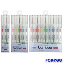 ForU580 모리스 뱀부컬러펜 6색세트 트윈 다스 12개 학생볼펜 필기구 다용도볼펜, 상세페이지 참조