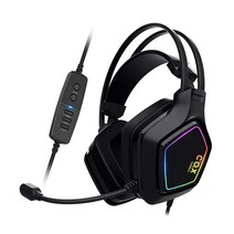 COX SCARLET 가상 7.1 RGB 노이즈 캔슬링 마이크 진동 초경량 헤드셋 블랙 (유선)