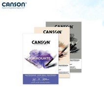 캔손 GRADUATE 믹스미디어패드 200g 14.8x21 A5 20매입/A5스케치북, CA110-376 백색