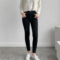 다잇템 여자 쫄쫄이 방한 딱붙는 스트레이트진 이지 데님팬츠 (7775148)
