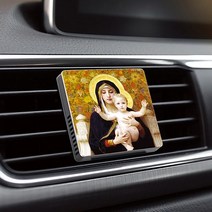 차량방향제 자연향기 성화 액자 명품 디퓨저 성화 차량용 인테리어 차방향제 미니 명화, 빙향-Le Christ Jaune