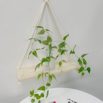 퍼니모어 엘란 1단 선반 마크라메 월 행잉 벽장식 플랜테리어 인테리어, 상세 설명 참조