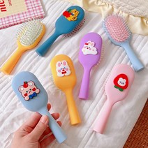 헤어빗 캐릭터브러쉬 미니빗 KK171 초등학생 학생 빗 유치원 휴대용빗 사은품 캐릭터빗 헤어브러쉬 판촉물, 캐릭터 헤어 브러쉬_보라