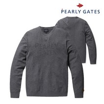 파리게이츠 골프 pearlygatesgolf남성 매쉬 펀칭 로고 라운드 니트 P51101SR102_GY, 5[100], GY