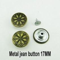 저스트인 혼합 금속 청바지 단추 바느질 의류 액세서리 장식 JMB-079 적합 17mm 30 개, [24] 23