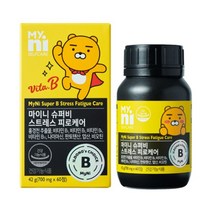 일동제약 마이니 슈퍼비 스트레스 피로케어 활력 비타민B군 홍경천추출물 비오틴 엽산 함유, 60정 x 1개