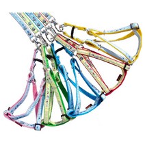 자수목줄 패션하네스 강아지산책가슴줄 불독목걸이 새끼강아지목줄