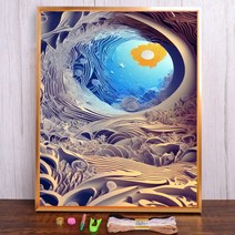 릴리프 조경 자연 인쇄 크로스 스티치 전체 키트 자수 뜨개질 취미 수공예 바느질 도매 디자인 판매, 114.HMA95358 - 80x100cm - 14CT