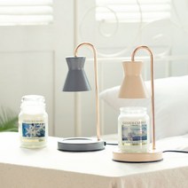 아로마컴퍼니 루체 캔들워머+지니어스 캔들 라지자+할로겐전구 2개 세트, 블랙체리, 그레이카퍼