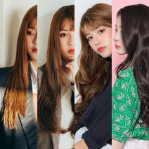 픽앤웨어 여성 똑딱이 고열사 헤어피스 4가지 스타일 긴머리 패션 가발, 투톤 브라운, 스트레이트, S 사이즈(11cm／똑딱이2개)
