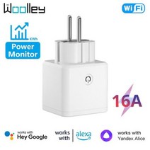 무선라우터 유심라우터 와이파이 WiFi 스마트 플러그 16A 전원 모니터링 EU 스마트 소켓 무선 콘센트 앱 타이밍 음성 제어 Alexa Google Home Alice, 없음, 1PCS