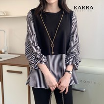 KARRA 쉐어셔링슬리브블라우스+목걸이SET_A3F0516
