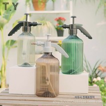 공기압 안개 물기둥 조절 물주전자 로마기둥 물주전자 2L 가정용 원예식물 물주전자, 별하늘색[트럼펫500ML]