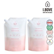 아이보브 고농축 2배 아기 섬유유연제 1200ml x2, 클린코튼
