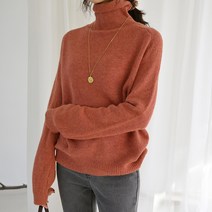 데일리앤 시즐리 여성 겨울 루즈핏 터틀넥 니트