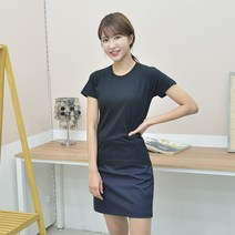 교복몰 / 라인이 잡혀있는 여자 검정 생활복 티셔츠 반팔티