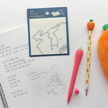 핑크풋 한국지도 메모지 한국사 스터디 공시생 필기 노트, 본상품선택