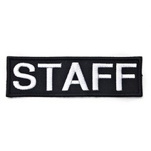 PA0050 STAFF 스태프 작은사이즈 자수 와펜 찍찍이 리폼 패치