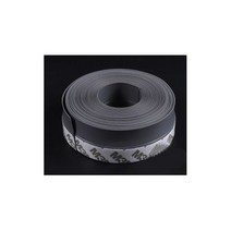 도어 윈도우 하단 자체 접착 실리콘 고무 씰 스트립 웨더스트립 바 씰링 테이프 1m, Grey