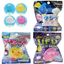 [이라운드몰]카네이시 레인보우 라이트 피규어 바스볼 입욕제 고래 우주선 80g 3종 택1