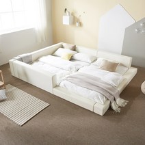 파로마 블론디 데이베드형 SS+Q 패밀리침대 프레임만, 화이트