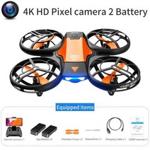접이식 쿼드콥터 RC 드론 장난감 선물 V8 미니 4K 1080P HD 카메라 와이파이 FPV 기압 높이 유지, 17 4K HD camera 2B