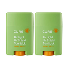 김정문알로에 큐어 에어라이트 UV쉴드 선스틱 SPF50+ PA++++, 20g, 2개