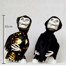 할로윈 교수형 유령 공포 방탈출카페 센서 인식 마녀 소품 펠트꾸미기, 2색 춤추는 유령머리 랜덤