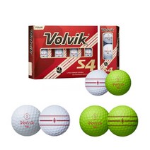 듀라핏 볼빅 TOUR S4 V FOCUS 4피스 골프공, 화이트