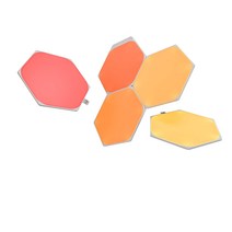 Nanoleaf Shapes Hexagon 5장들이 스타터 팩 LED RGB 게이밍 라이트 패널 조광 간접