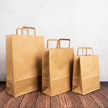 진영 크라프트 플랫 쇼핑백(3입) 대 중 소, 소_$HAS