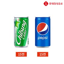 칠성사이다 펩시콜라 190ml 2종 30캔 세트, 단품