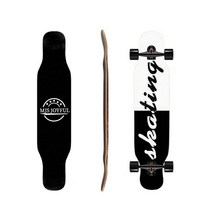 롱보드 107cm 댄싱 입문용, 블랙화이트