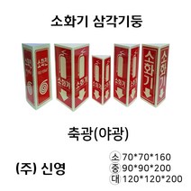 축광소화기표지판 신영 소형 중형/소화기 삼각기둥, 3.소화기삼각기둥중형(글씨)