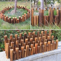 [하이오브제] 통나무 울타리 원목 나무 펜스 정원 화단 꾸미기, 울타리 (중 20cm)