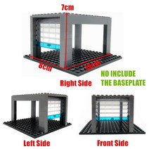 중국레고 호환 도시 MOC 빌딩 블록 벽돌 부품 하우스 가구 주방 액세서리 키트 DIY 장난감 침대 소파 피아, 18 garage2-nobase