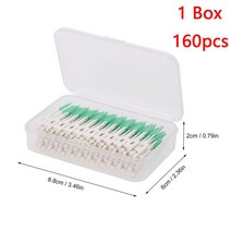 치간이쑤시개 대용량치간칫솔 160Pcs 치간 칫솔 치아 사이 청소 구강 관리 이쑤시개 치 도구 치실 교정 치, 04 1Box Green
