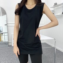 쏘옷 여성용 멜리 나시 레이어드 롱 티셔츠