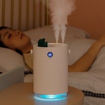 댕용량 선인장 듀얼 무선 가습기, 화이트