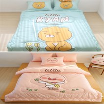 [카카오프렌즈(침구)] 리틀프렌즈 파크 먼지없는 차렵이불(SS)_꽃보다리틀어피치 꽃보다리틀, 꽃보다 리틀라이언, 1개