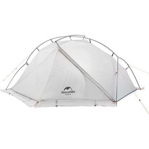 네이처하이크 VIK 1/2인 초경량 3계절 백패킹 텐트(풋프린트 포함) - 15D 가장 가벼운 캠핑 하이킹용 텐트(캐리백 포함), 화이트(2P), 2인