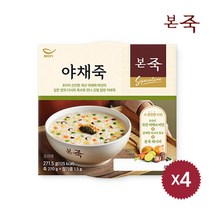 [본죽] 야채죽 271.5g 4팩, 단품