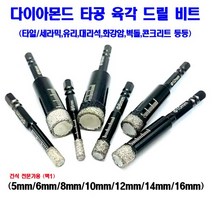 5mm-16mm 다이아몬드 홀소 육각 건식드릴비트 전문가용 유리 타일 대리석 화강암 타공, 전문가용 건식홀소, 6mm, 1개