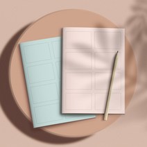 스토리노트 만화 중철제본 콘티노트 드로잉 8칸노트, 블루