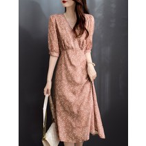 신민아 수입 한지민 드레스꽃 원피스 쉬폰 V넥 정려원 태연 캉캉 김희애 변춘희 기은세