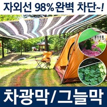 호미닷컴 차광막 그늘막 UV코팅 차양막 (무지개 차광망 2면 4면), 추가6.단조팩 스틸강(40cm)