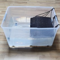꼬북랜드 밸브형 특대수조 초대형 거북이 플라스틱 어항 수족관 (100리터), 특대수조+준특대형육지+발톱걸림방지매트 (세트할인가)