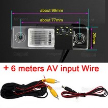 자동차 전방 카메라 자동차 후면보기 후방 주차 카메라 모니터 CHEVROLET EPICA/LOVA/AVEO/CAPTIVA/CRUZE/LACETTI HRV/SPARK 무선, 03 8led Rear Camera